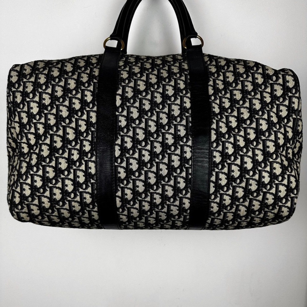 Black and White Authentic Christian Dior Duffel Bag